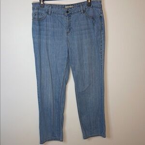 LL Bean Jeans Favorite Fit Straight Size 18 Medium Tall